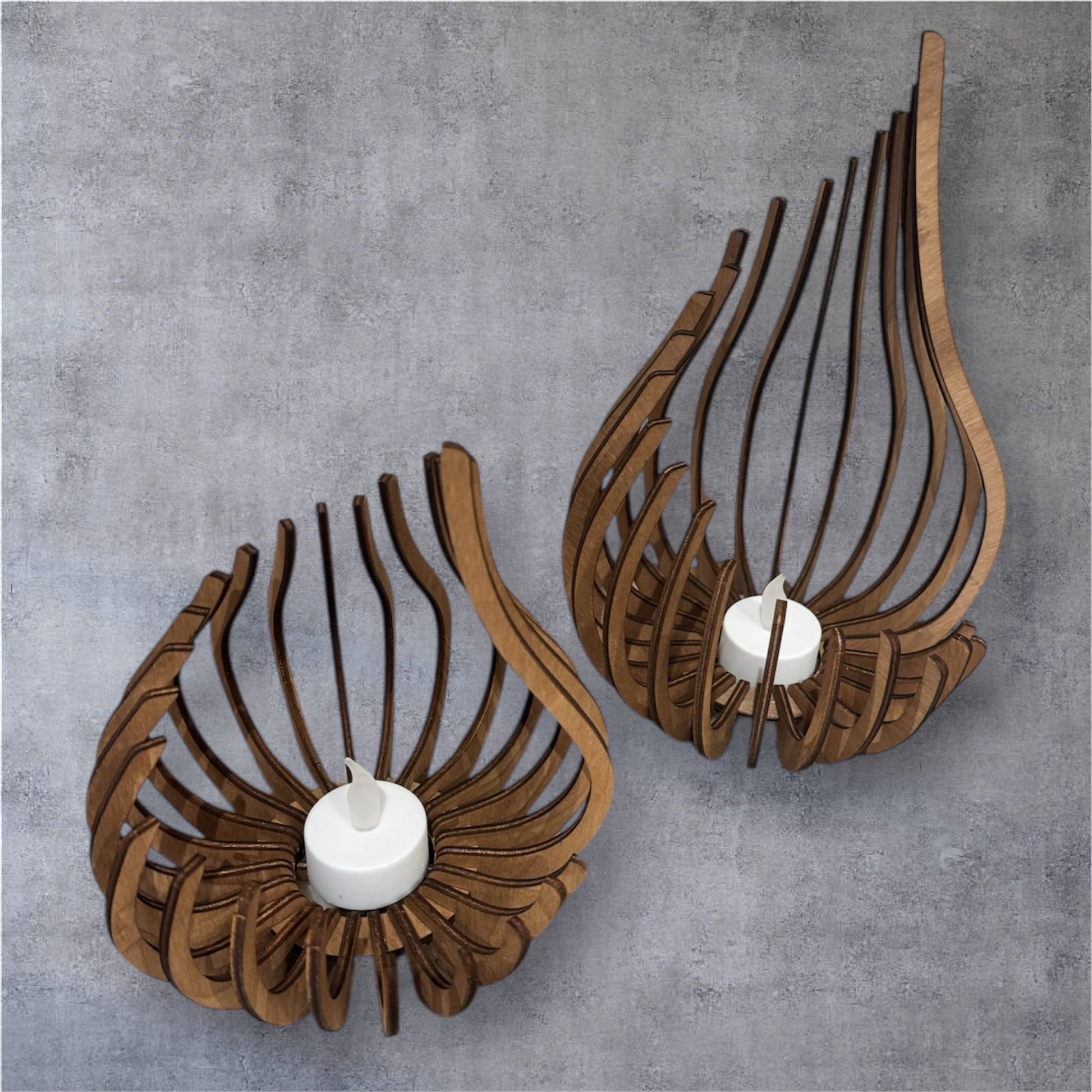 Photophore décoratif en bois Bulbe - GreenbyMilie