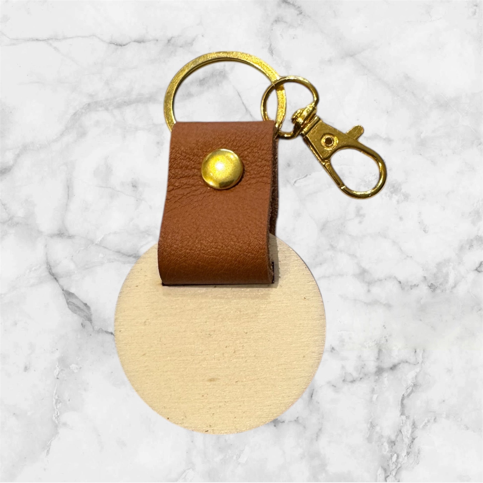 Porte - clés à personnaliser en bois et cuir - GreenbyMilie