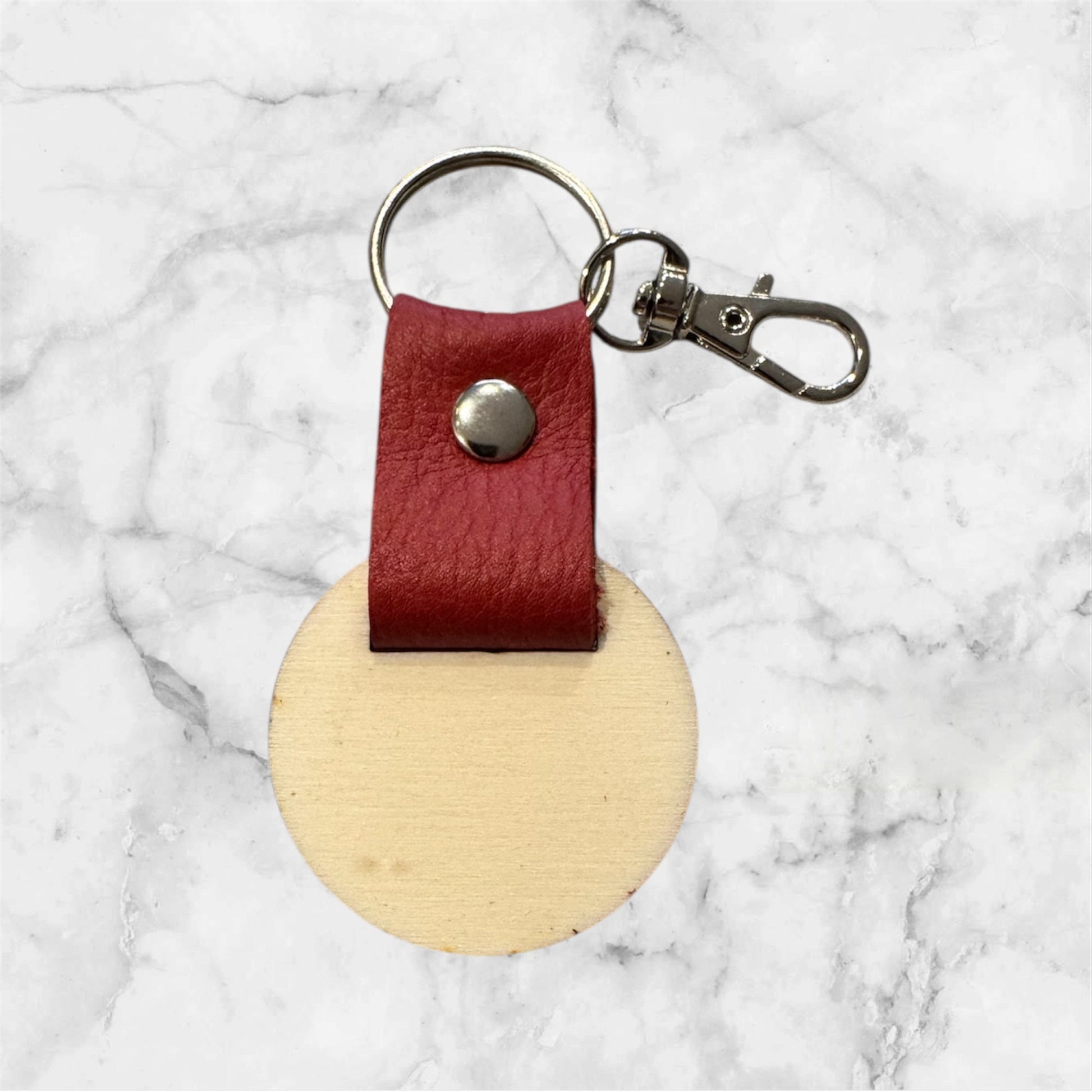 Porte - clés à personnaliser en bois et cuir - GreenbyMilie