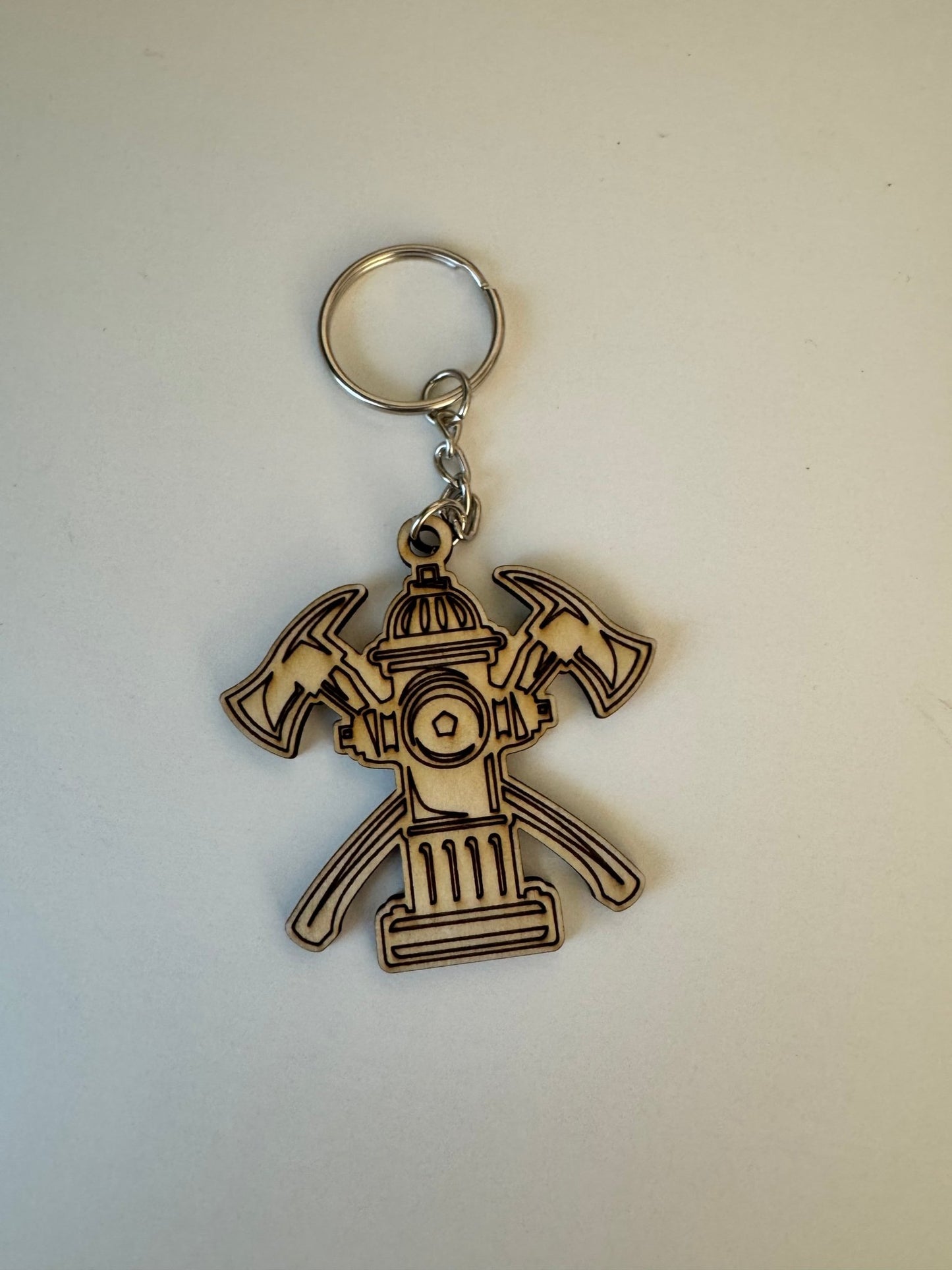 Porte - clés en Contreplaqué – Naturel, Léger collection pompiers - GreenbyMilie