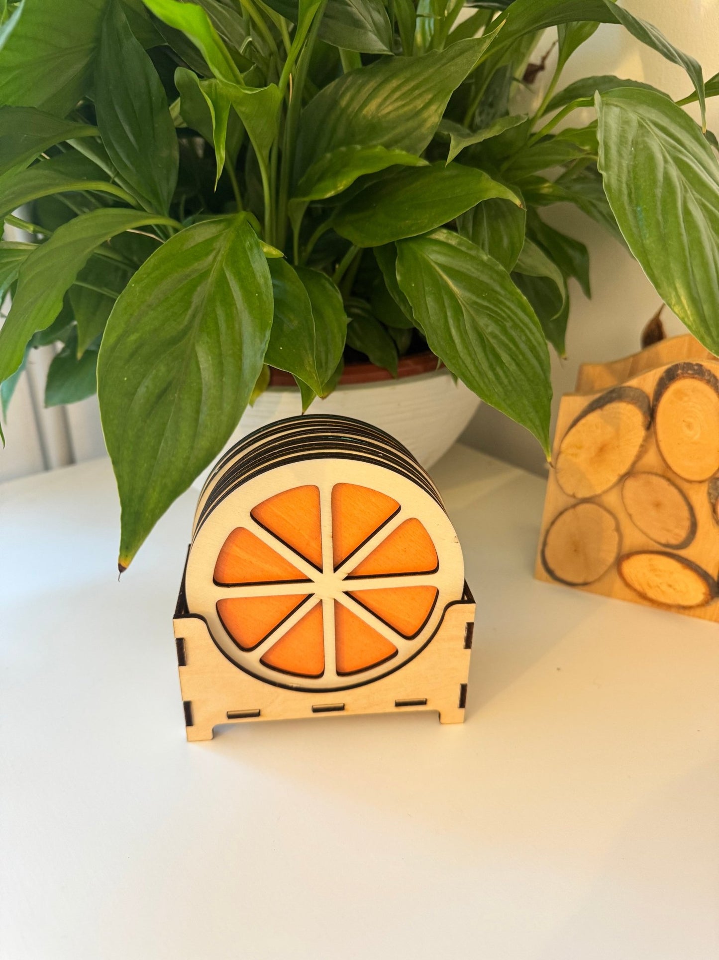 Sous - verres en contreplaqué de peuplier – Naturels & Écologiques agrumes - GreenbyMilie