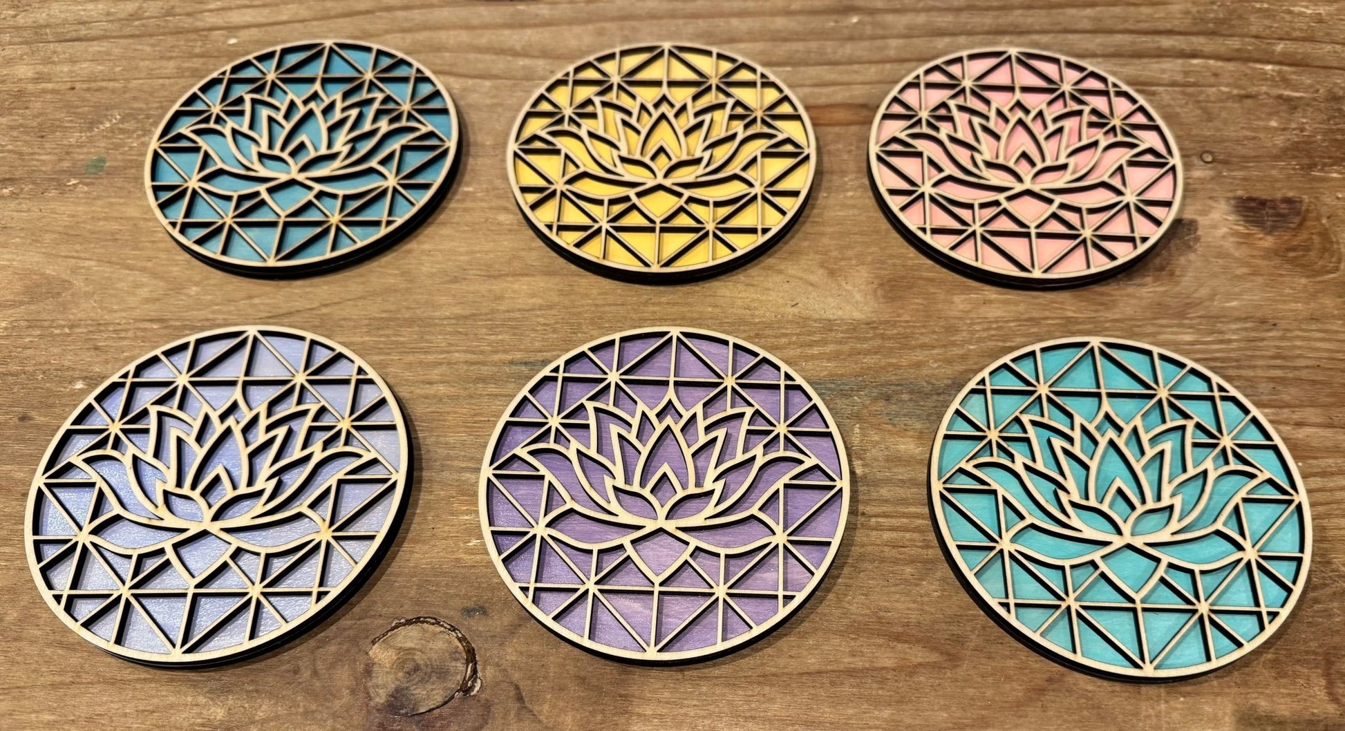 Sous - verres en contreplaqué de peuplier – Naturels & Écologiques lotus - GreenbyMilie