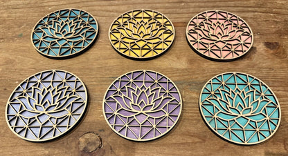 Sous - verres en contreplaqué de peuplier – Naturels & Écologiques lotus - GreenbyMilie