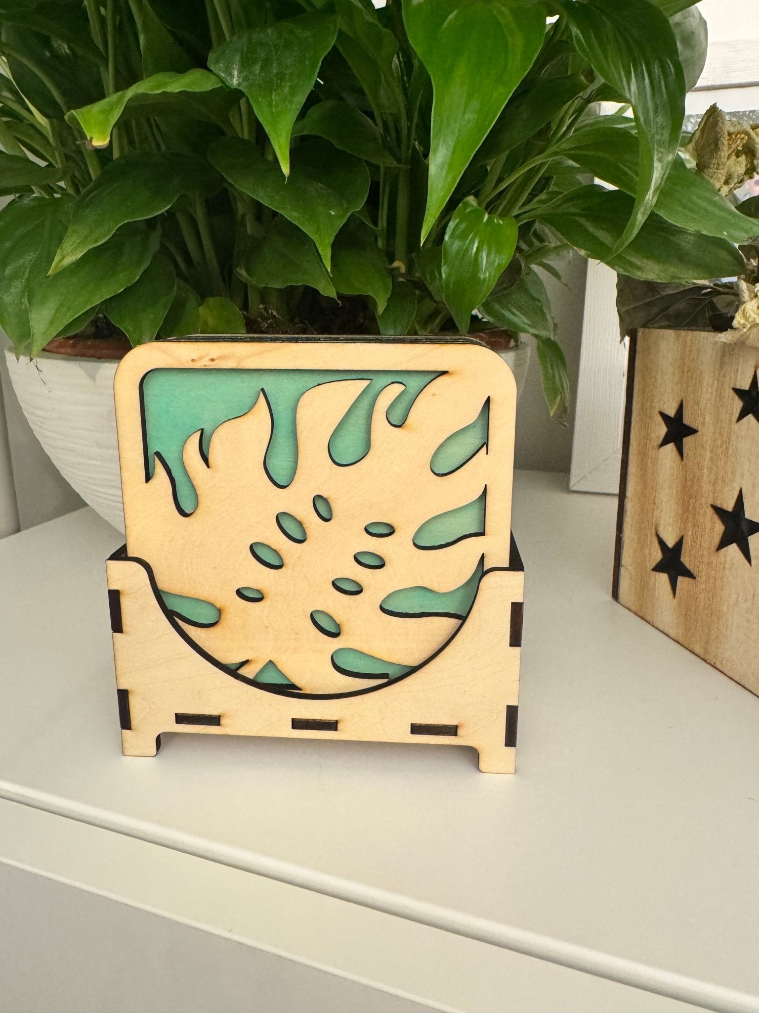 Sous - verres en contreplaqué de peuplier – Naturels & Écologiques monstera - GreenbyMilie